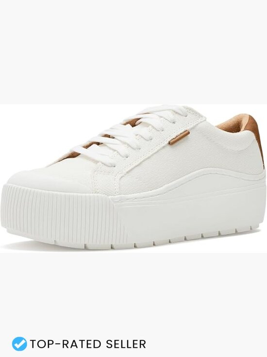 Shoes - Platform Lace Up Sneakers Retro Tennis Shoes Sustainable Faux Leather